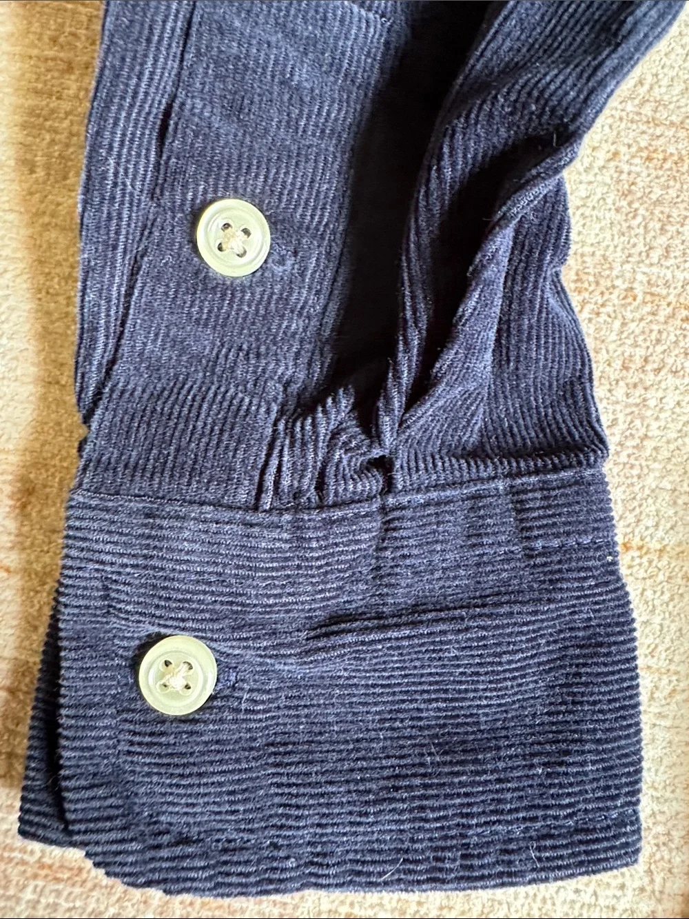 Ralph Lauren Kids Navy Button-Down Corduroy Shirt with Red Pony Logo size 2T